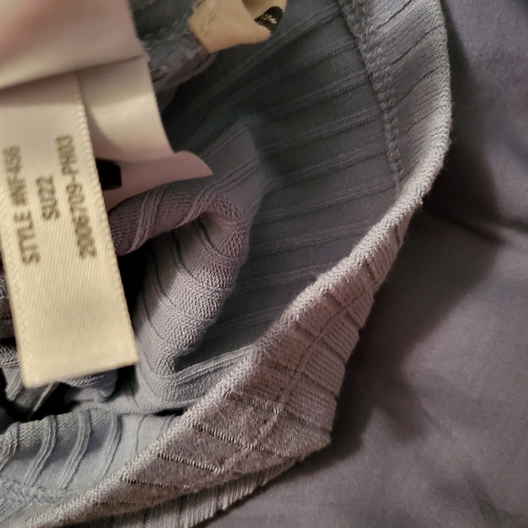 Madewell Blue Ribbed Button-Down Tank Top - Picture 7 of 8